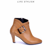 BOOT MID HEELS LEATHER -R-6