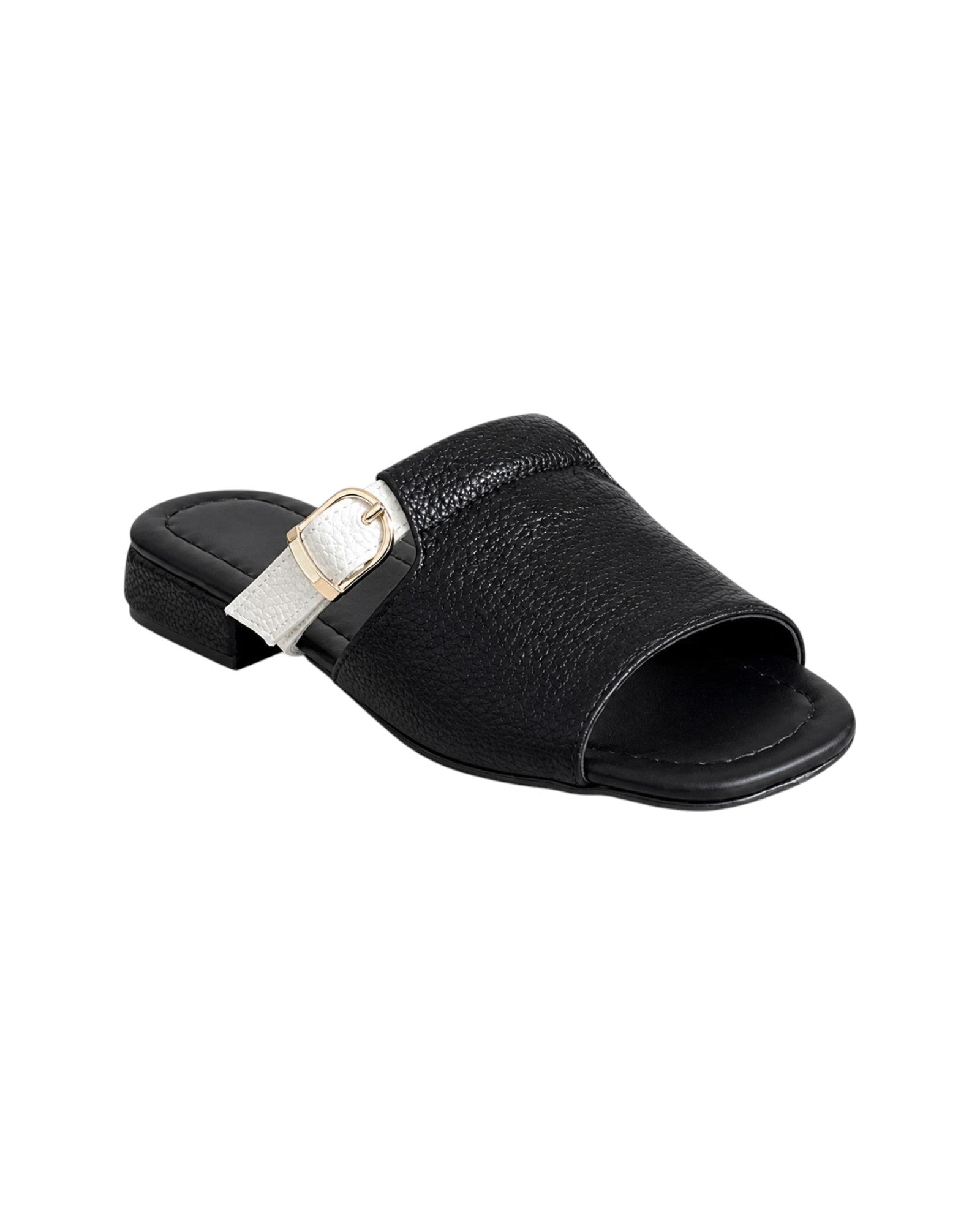 Slippers Leather Elegant With Buckle - SL-218