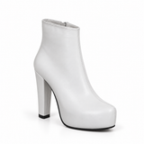Boot High Heels Leather With a Zipper R-24