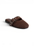 Mules Leather With Buckle Elegant SB-704