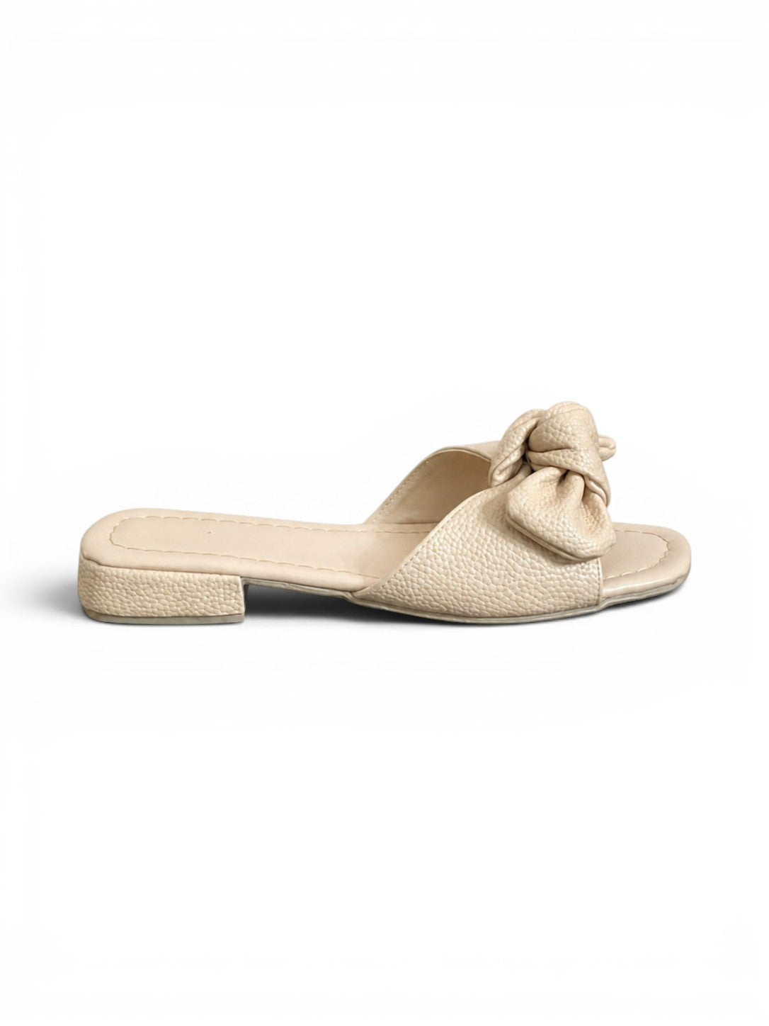 Slipper Flat Leather With Bow SL-229
