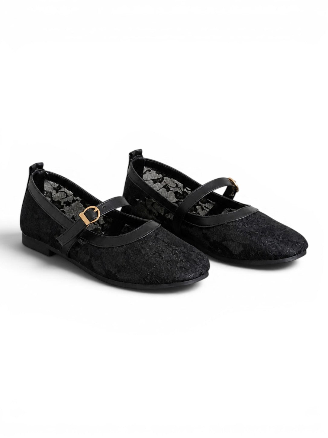 Ballerina flat Leather Tulle BF-810