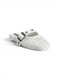 Mules Leather With Buckle Elegant SB-704