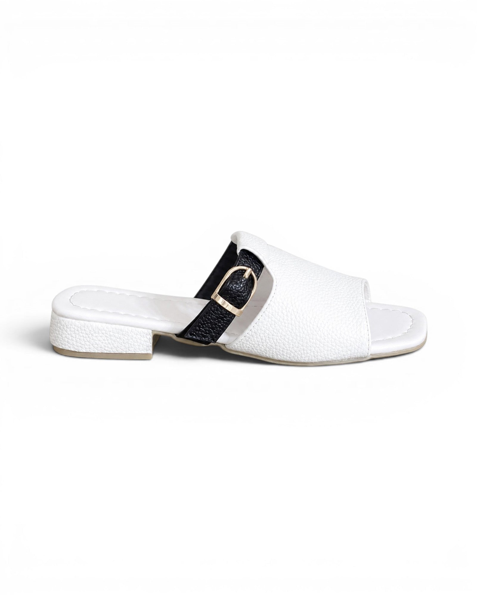 Slippers Leather Elegant With Buckle - SL-218