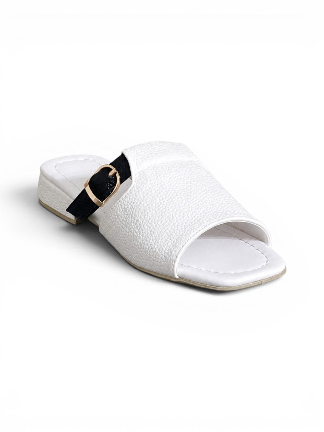 Slippers Leather Elegant With Buckle - SL-218