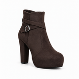 Ankle Boot Suede High Heel Distinctive design R-28