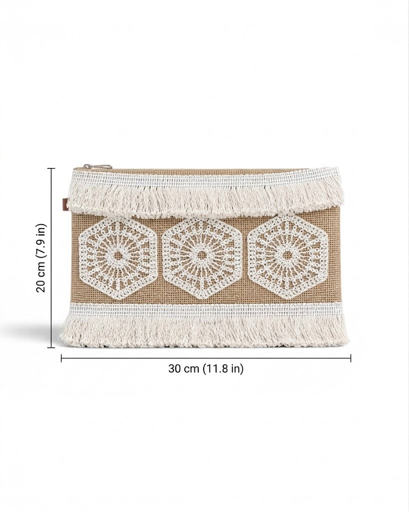 Handbags clutch Decorated with crochet ZT-4