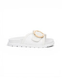 Flat leather slippers With a braided design SL-236