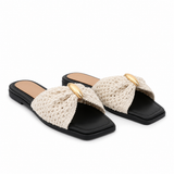 Slipper Flat Fabric Comfortable Shape Bow SL-255