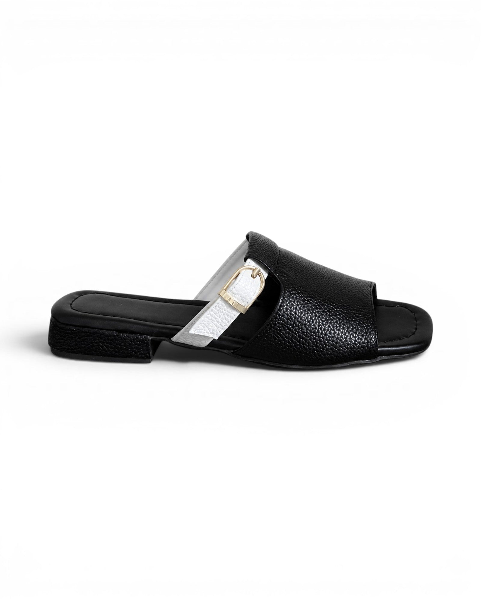 Slippers Leather Elegant With Buckle - SL-218