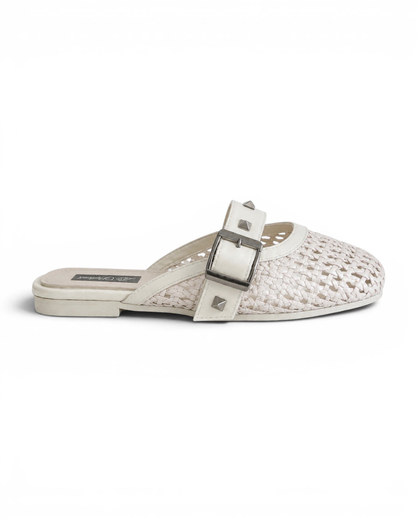 Mules Leather With Buckle Elegant SB-704