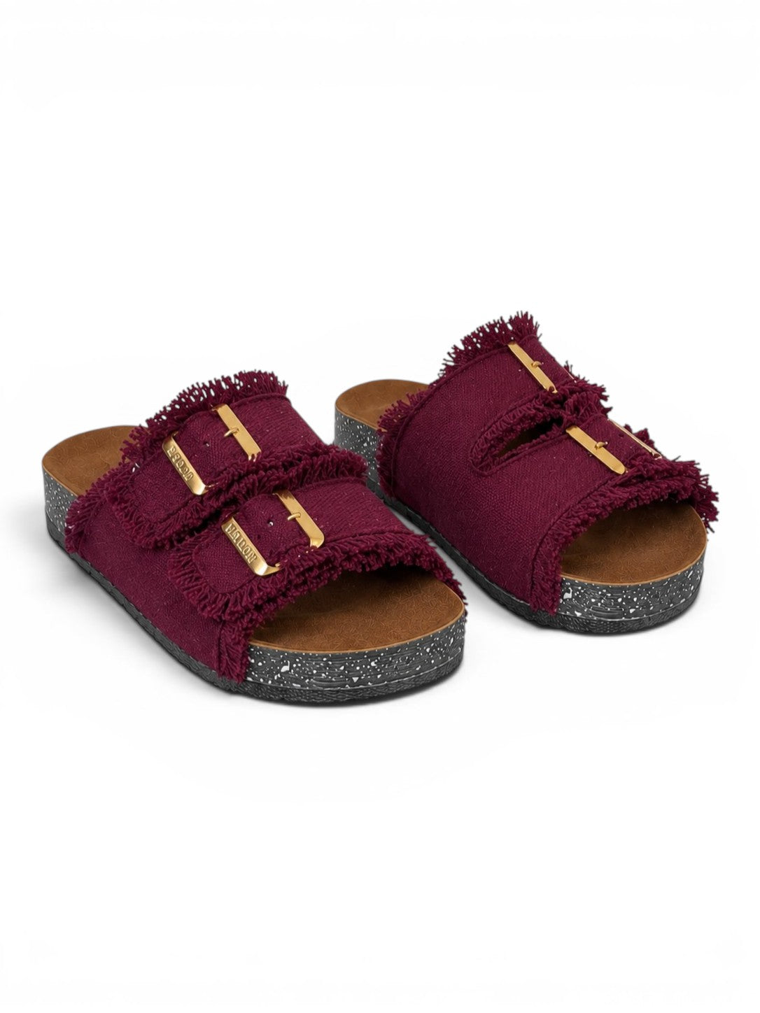 Slippers flat Fabric With double buckle SL-241