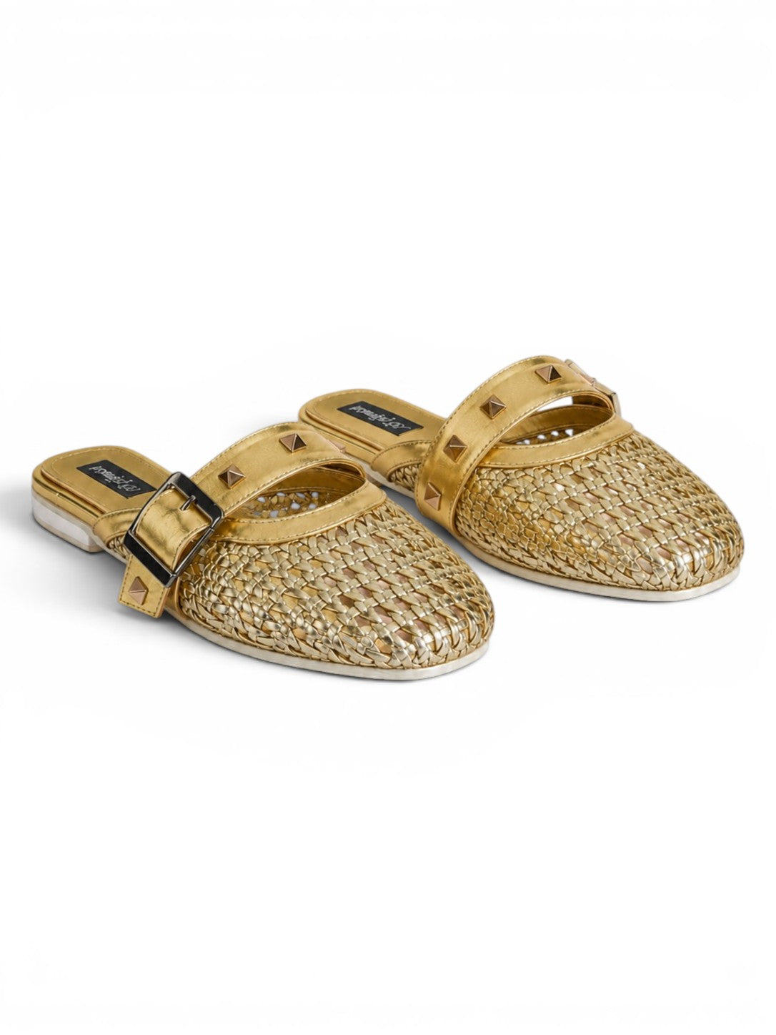 Mules Leather With Buckle Elegant SB-704