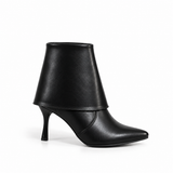 Ankle Boot Leather with a slim heel Mid With a spacious design and a zipper L-120