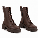 Women’s Lace-Up Block Heel Boots E-112
