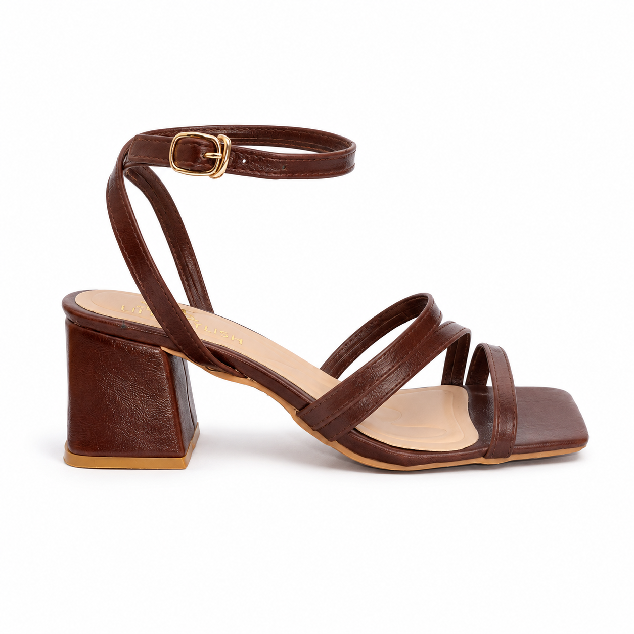 Sandal Heels Leather Unique With Buckle SN-822