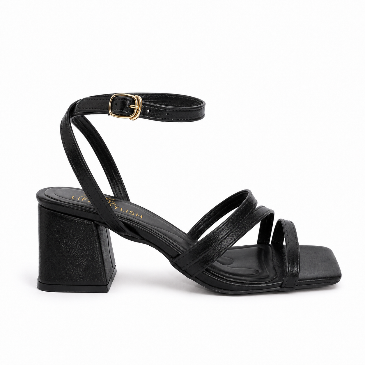 Sandal Heels Leather Unique With Buckle SN-822