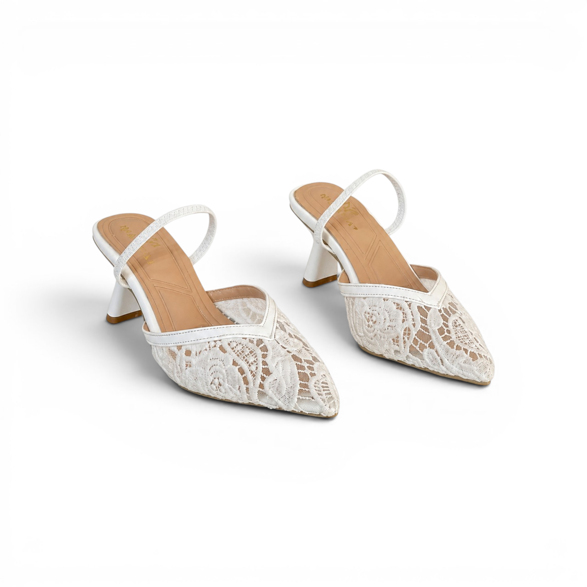 Shoes Heels Dentelle With Elastic F-624