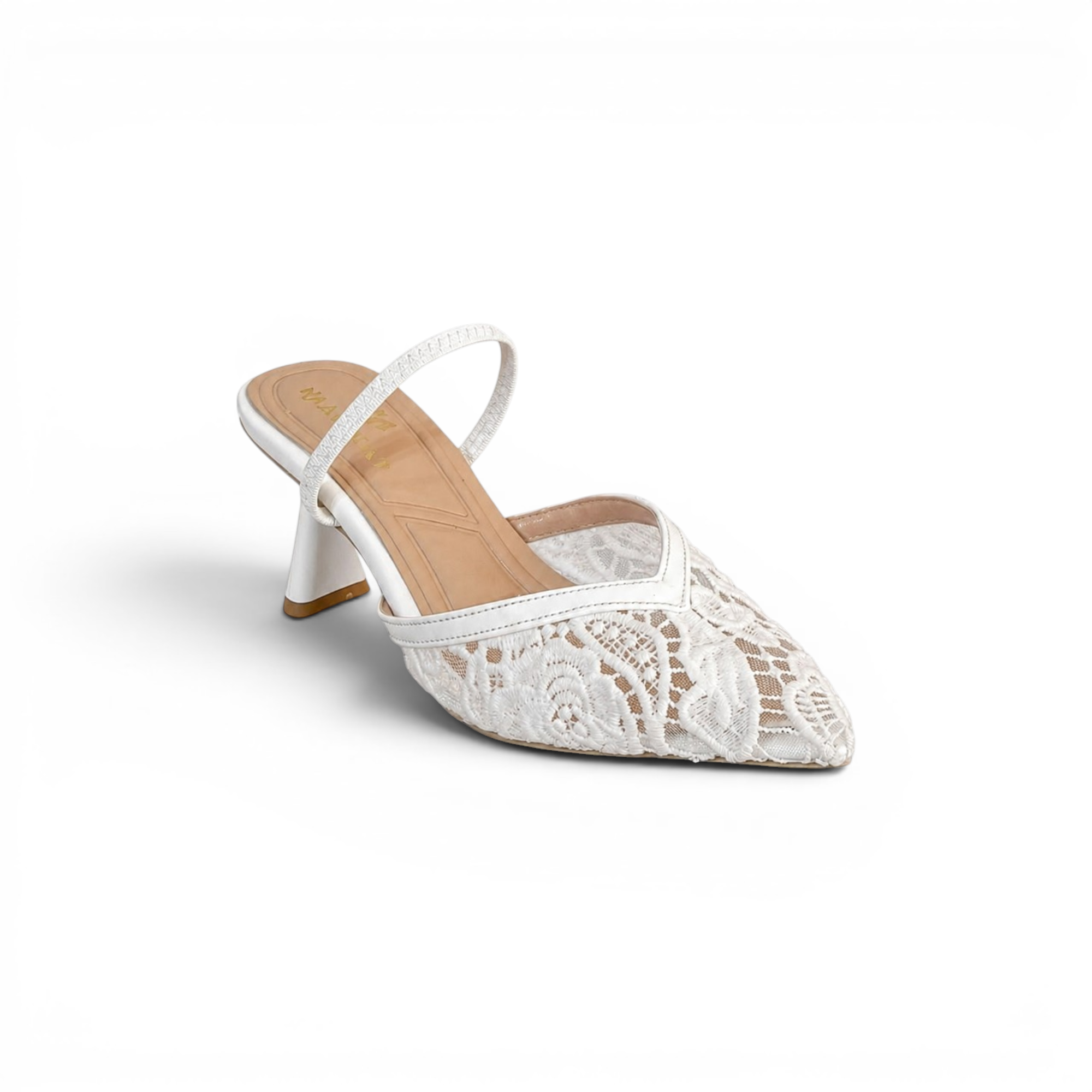 Shoes Heels Dentelle With Elastic F-624