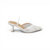 Shoes Heels Dentelle With Elastic F-624