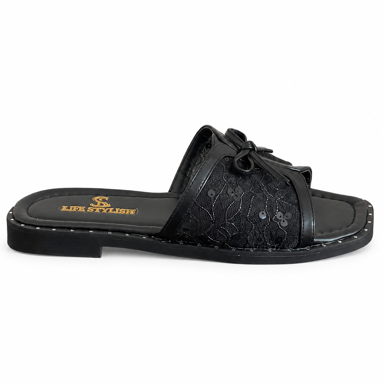 Slippers Flat cheongsam Mesh with bow SL-261