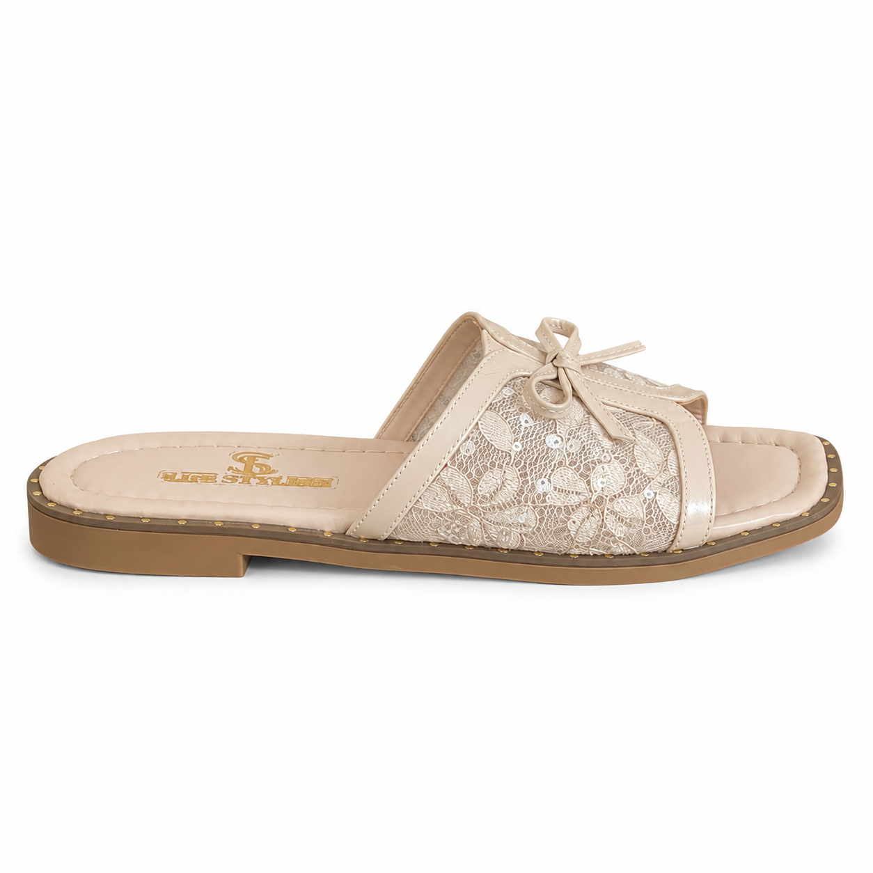 Slippers Flat cheongsam Mesh with bow SL-261
