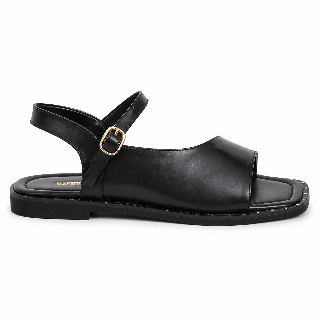 Sandals flat leather classic with ankle strap SF-69