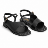 Sandals flat leather classic with ankle strap SF-69