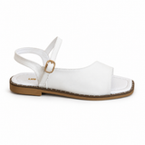Sandals flat leather classic with ankle strap SF-69