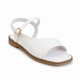 Sandals flat leather classic with ankle strap SF-69
