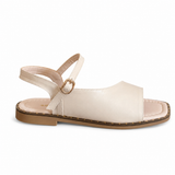 Sandals flat leather classic with ankle strap SF-69