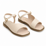 Sandals flat leather classic with ankle strap SF-69