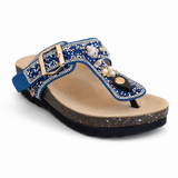 Slippers flat Casual with crystals SL-262