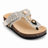 Slippers flat Casual with crystals SL-262
