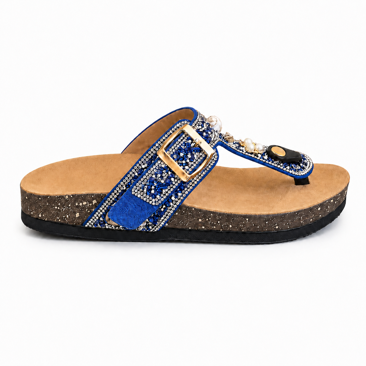 Slippers flat Casual with crystals SL-262
