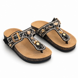 Slippers flat Casual with crystals SL-262