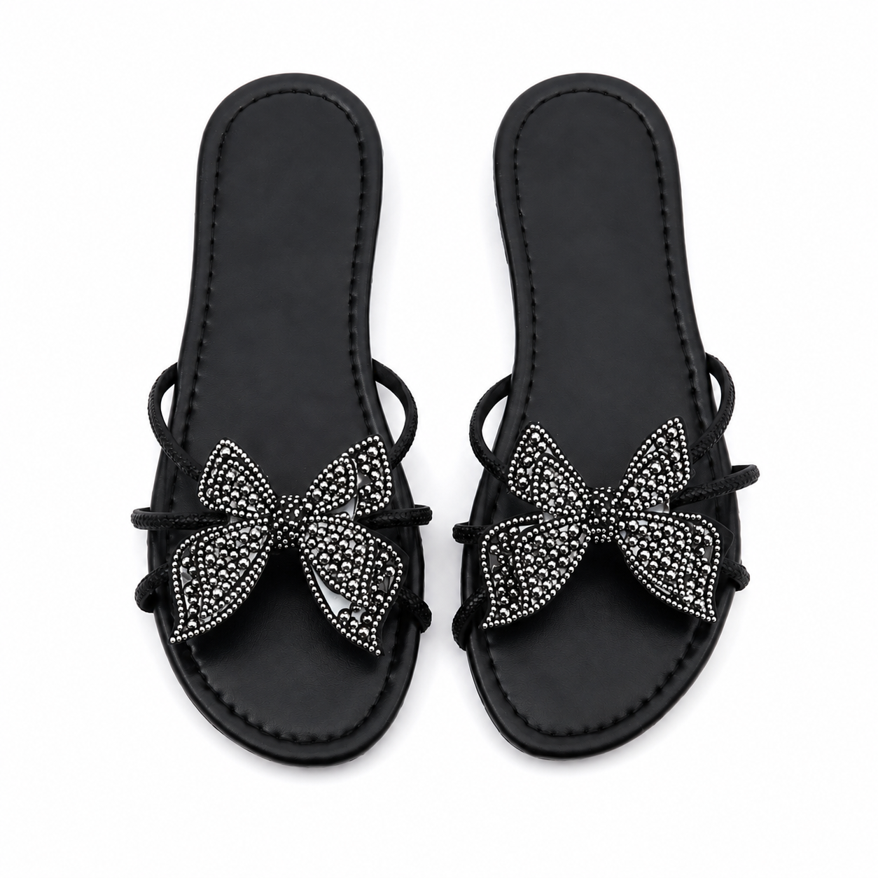 Slipper Flat Leather With Butterfly SL-253