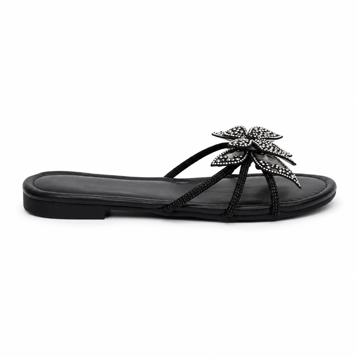 Slipper Flat Leather With Butterfly SL-253