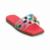 Slipper Flat Transparent Studded With Diamonds SL-256
