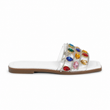 Slipper Flat Transparent Studded With Diamonds SL-256