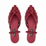 Mules Flat Leather With Elastic Elegant SB-708