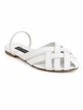 Mules Flat Leather With Elastic Elegant SB-708