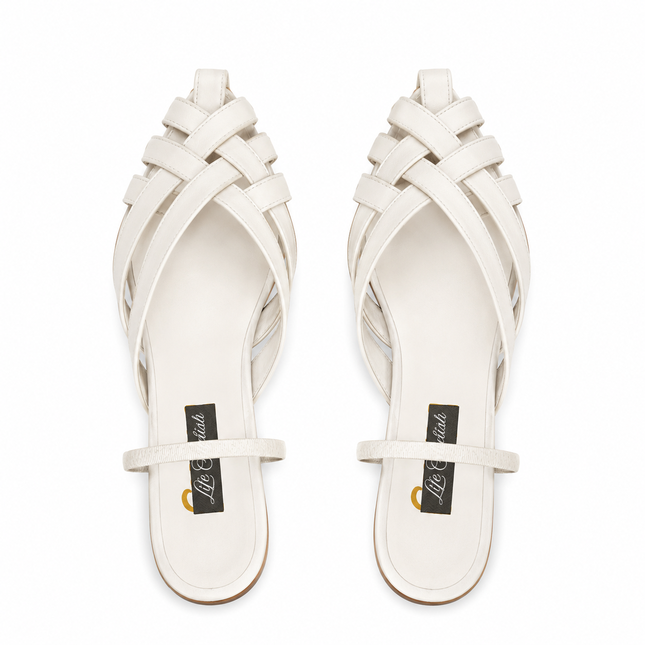 Mules Flat Leather With Elastic Elegant SB-708