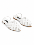 Mules Flat Leather With Elastic Elegant SB-708