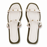 Slipper Flat Leather With Two Strape SL-259