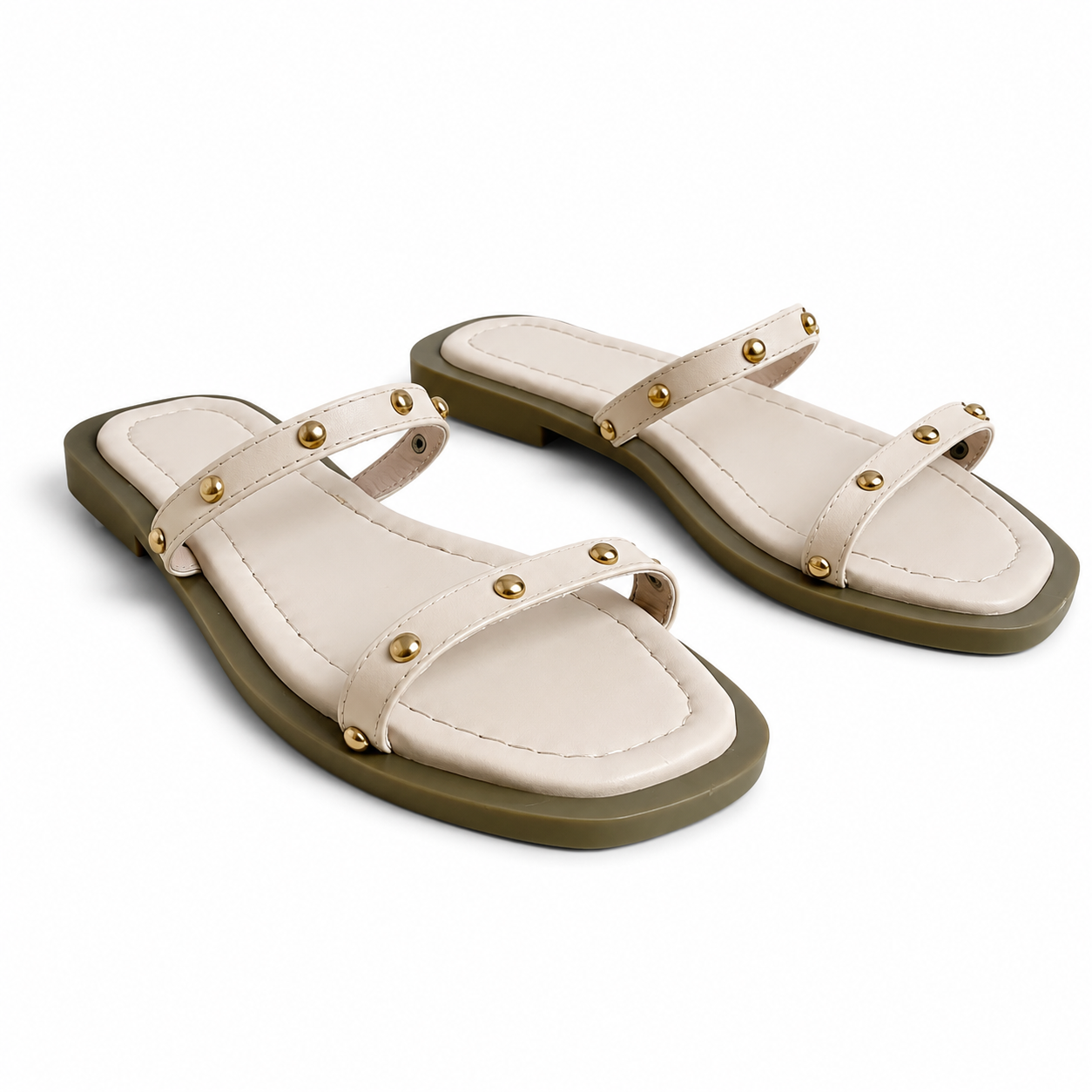 Slipper Flat Leather With Two Strape SL-259