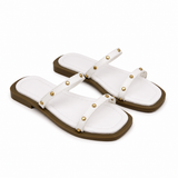 Slipper Flat Leather With Two Strape SL-259