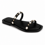 Slipper Flat Leather With Two Strape And Accessories SL-258