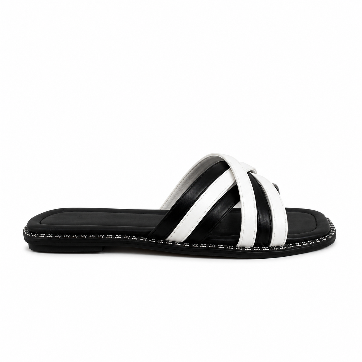 Slipper Flat Leather With Many Straps SL-260