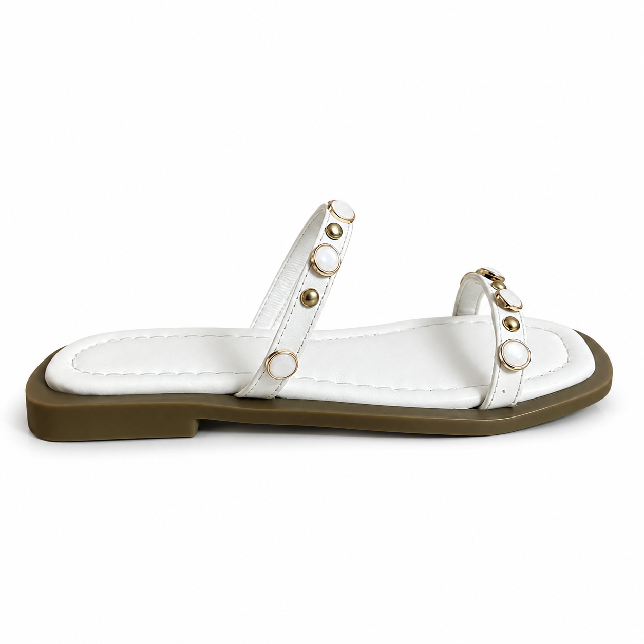 Slipper Flat Leather With Two Strape And Accessories SL-258